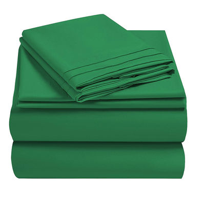 Broderie 2 lignes Lit de lit 4 pièces pour les États-Unis 100% polyester en microfibre