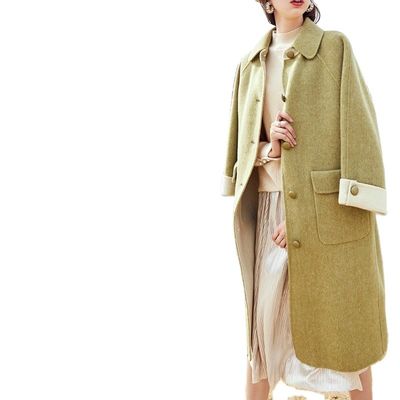 Tissu de vêtements en laine élancée et surdimensionnée avec une touche douce et des motifs personnalisés