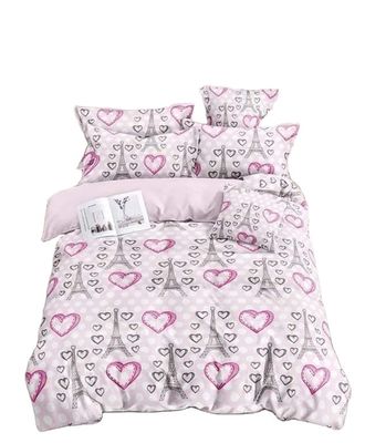 3d Manche de jeu imprimé maison lit drap Comfort Set Lit 3 pièces en type de motif solide