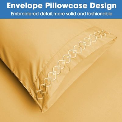 Pas de remplissage de coussins de luxe brodés pour la chambre à coucher extra doux brossé en microfibre