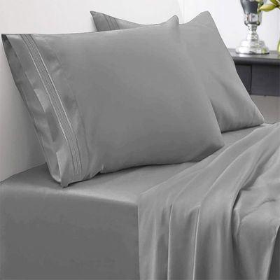 Broderie 1800 chiffre de fil 100% feuille de microfibre ensemble 3/4 pièces pour dormir toute la saison