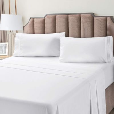 Super Soft 200TC Microfiber Embroidery Sheets Pour Des Poches Profondes et Une Résistance à la Fading