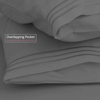 4pcs Trois lignes de broderie Hôtel couette lit 100% polyester