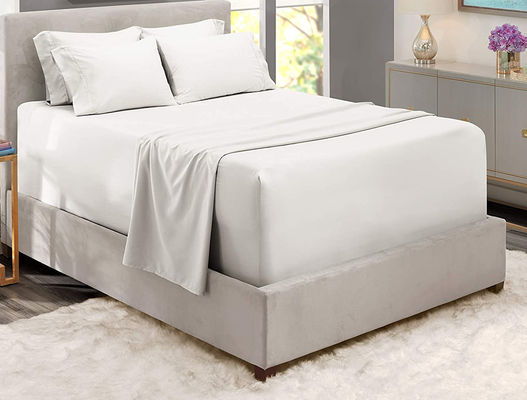 40 chiffres de tissu solide la plus récente drap de lit brossé en microfibres en bambou lit ensemble 6 pièces pour la chambre