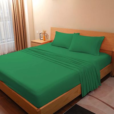 Broderie 2 lignes Lit de lit 4 pièces pour les États-Unis 100% polyester en microfibre