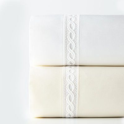 40 chiffres de tissu dentelle en tissu de lit de luxe ensemble de 4 pièces de polyester microfibre