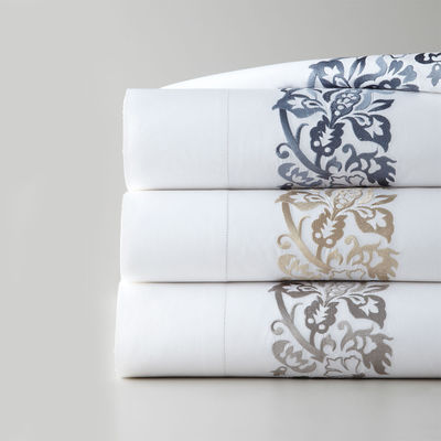 Ensemble de literie pour enfants 100% polyester brodée à la corde à rayures draps de lit 3pcs et 4pcs