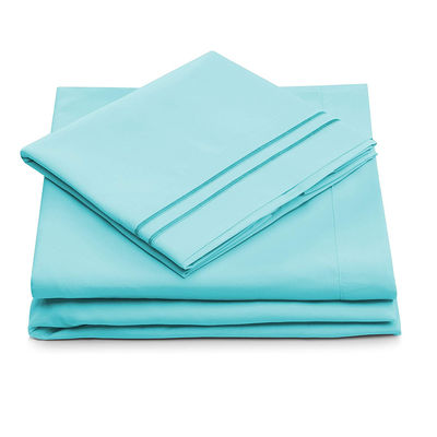 Ensemble de draps en microfibre à motifs solides 133 * 60 Densité de tissu