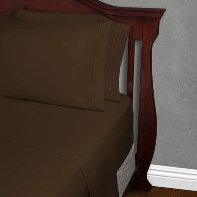 Ensemble de draps en microfibre à motifs solides 133 * 60 Densité de tissu