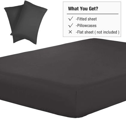 133 * 60 Densité du tissu 3 pièces de feuille d'installation pour 20 pouces de matelas profonds 2 coussins