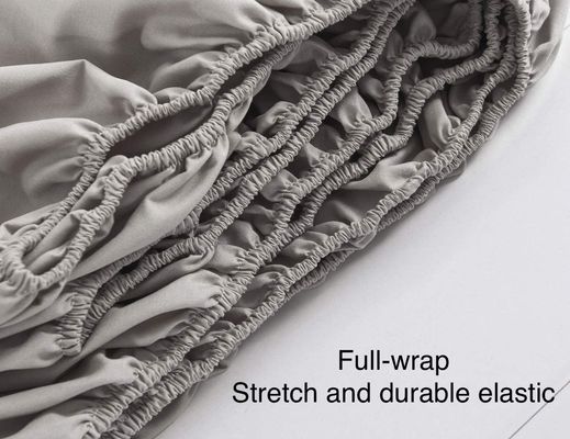 Personnalisé OUI 100% polyester en microfibres en tôle entièrement élastique tout autour Poche extra profonde toute la saison