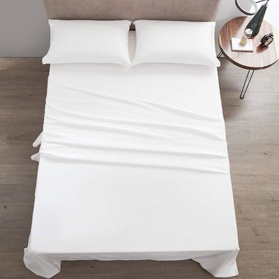 4 pièces de coton 100% de luxe doux respirant profond sac de lit ensemble avec portable
