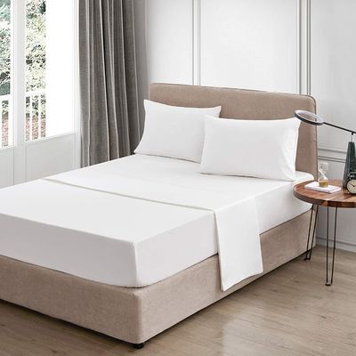 4 pièces de coton 100% de luxe doux respirant profond sac de lit ensemble avec portable