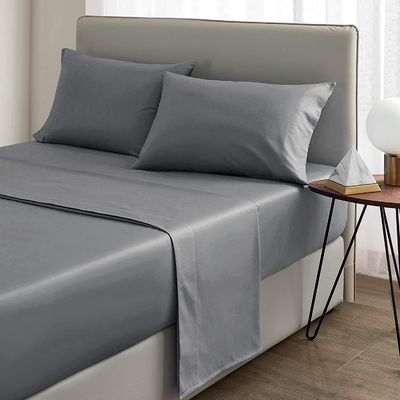 200TC Lit en coton avec poches de matelas profondes toute saison élastique