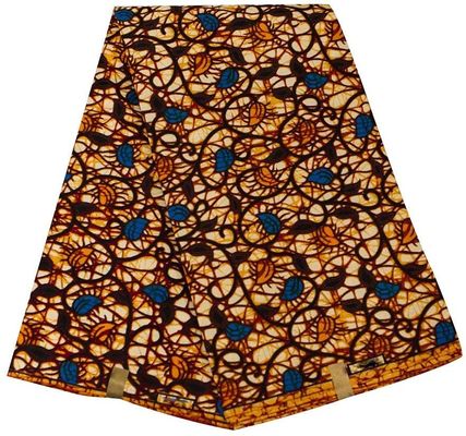 Tissus tricotés en coton africain en cire Tissu imprimé de poids moyen et motif en cire