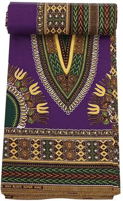 Tissus tricotés en coton africain en cire Tissu imprimé de poids moyen et motif en cire
