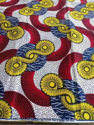 135gm Tissu en cire réelle imprimés en cire africaine résistant à l'eau et pour les vêtements à la mode