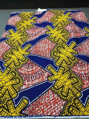 135gm Tissu en cire réelle imprimés en cire africaine résistant à l'eau et pour les vêtements à la mode