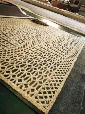 Taille personnalisée 100% technique faite à la main en laine tapis à boutons à la main pour l'hôtel doux et durable