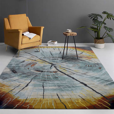 Tapis en laine et en soie de Nouvelle-Zélande à coupe en pile à la main tout-saison tapis fait à la main pour le salon