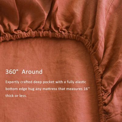Créez une chambre confortable avec notre ensemble de draps de lin 100% français pour toutes les saisons