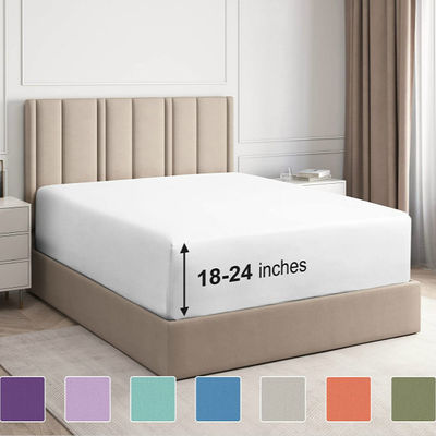 Coudre des draps de couleur personnalisée 100% coton pour des draps à poche plus profonde