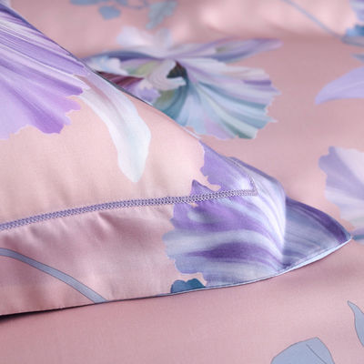 Conception de fleurs personnalisée Lavable 60s 100% Lyocell Satin Lit Set pour la chambre à coucher Grade A