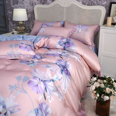 Conception de fleurs personnalisée Lavable 60s 100% Lyocell Satin Lit Set pour la chambre à coucher Grade A