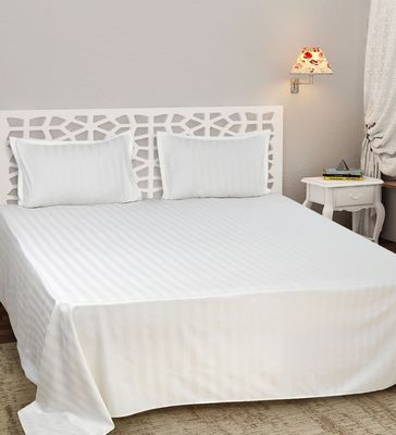 Nombre de fils 300tc 100% coton bandé lit satiné ensemble pour l' hôtel de luxe 5 étoiles