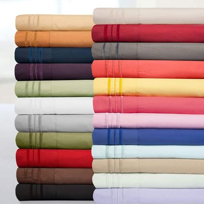 Nombre de fils 1800 pour toute la saison 100% de feuille de microfibre 6 pièces en 40 tissus