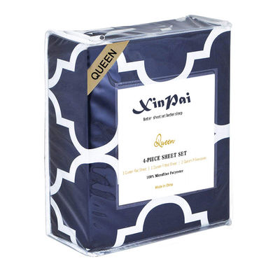 Tissu en microfibre pour chambre 80gm 100% polyester Lit de lit ensemble 4 pièces dans le style moderne