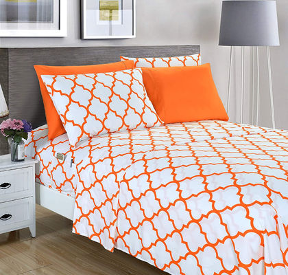 Des draps personnalisés de luxe et de design personnalisé de 4 pièces avec 300 fils