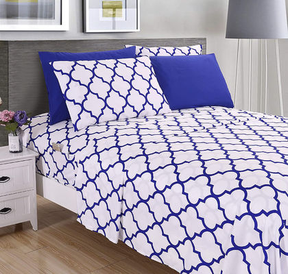 Des draps personnalisés de luxe et de design personnalisé de 4 pièces avec 300 fils