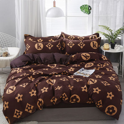 Ensemble de literie africaine pour chambre avec 300tc de compte de fils et d'impression personnalisée de motifs de feuilles