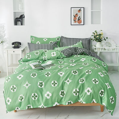 Ensemble de literie africaine pour chambre avec 300tc de compte de fils et d'impression personnalisée de motifs de feuilles