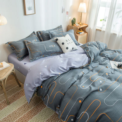Ensemble de couverture de lit en bambou 100% avec couverture de couette en marbre