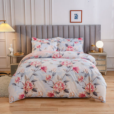 Blanc 4 pièces 100% coton Lit de lit de couverture de couleur personnalisée Lit de couverture de couverture