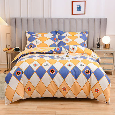 Blanc 4 pièces 100% coton Lit de lit de couverture de couleur personnalisée Lit de couverture de couverture
