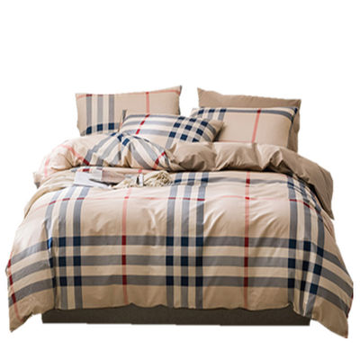4 pièces de motifs solides 100% pur français doux durable de lin de lit couette couverts