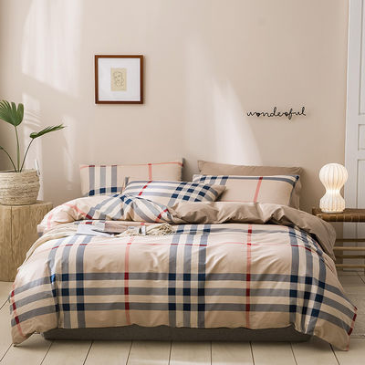 4 pièces de motifs solides 100% pur français doux durable de lin de lit couette couverts