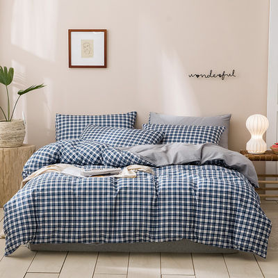 4 pièces de motifs solides 100% pur français doux durable de lin de lit couette couverts
