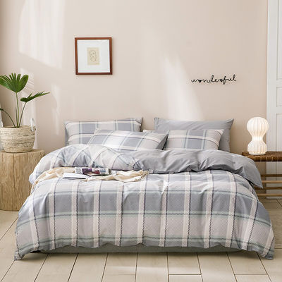 4 pièces de motifs solides 100% pur français doux durable de lin de lit couette couverts