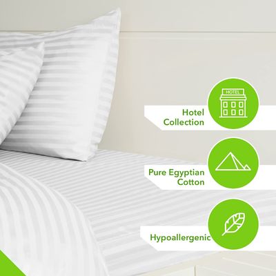 Compte de fils 500 100% en coton, feuille satinée, tissage à bande de Damas, chambre à coucher essentielle