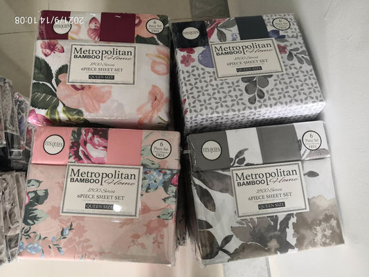 Styles européen et américain 6 pièces 100% polyester imprimé Microfibre Tissu Lit Set