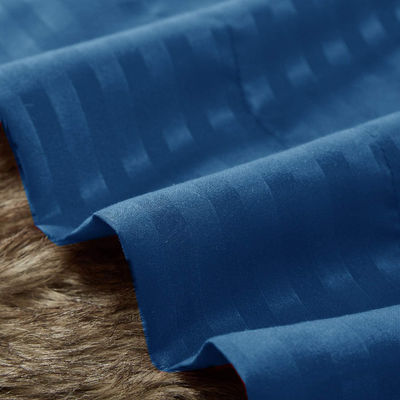 Satin Stripe 90GSM Microfibre Extra Doux Lit de luxe Ensemble de 3 pièces 4 pièces Poche profonde de la marine