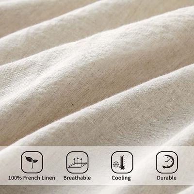 La taille de la reine pierre Lavé linge de lit français Lit ensemble de 4 100% lin pur style Europe