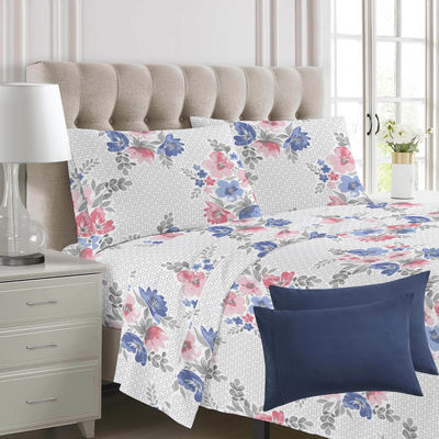 100% polyester imprimé en microfibre en tissu Lit de lit ensemble 6pcs Lavable à la machine et bon