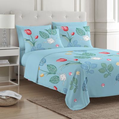 Des ensembles de draps de design de fleurs pour des lits de 1,5 m et 5 pieds Le complément parfait à votre maison