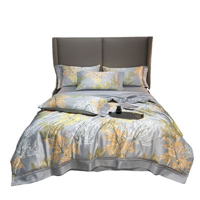 100%TENCEL 300TC 60S Densité du tissu Tencel Fleurs Couverture de couette