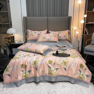 100%TENCEL 300TC 60S Densité du tissu Tencel Fleurs Couverture de couette